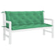 Rico Garden Bench Cushion | Set of 2 | Green Button Tufted Oxford Fabric