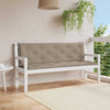 Rico Garden Bench Cushion | Set of 2 | Taupe Button Tufted Oxford Fabric