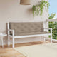 Rico Garden Bench Cushion | Set of 2 | Taupe Button Tufted Oxford Fabric