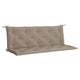 Rico Garden Bench Cushion | Set of 2 | Taupe Button Tufted Oxford Fabric