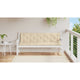 Rico Garden Bench Cushion | Set of 2 | Beige Button Tufted Oxford Fabric