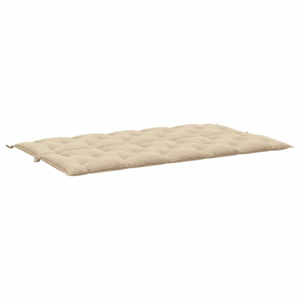 Rico Garden Bench Cushion | Set of 2 | Beige Button Tufted Oxford Fabric