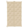 Rico Garden Bench Cushion | Set of 2 | Beige Button Tufted Oxford Fabric