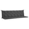 Rico Garden Bench Cushion | Set of 2 | Anthracite Gray Tufted Oxford Fabric