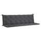 Rico Garden Bench Cushion | Set of 2 | Anthracite Gray Tufted Oxford Fabric