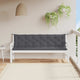 Rico Garden Bench Cushion | Set of 2 | Anthracite Gray Tufted Oxford Fabric