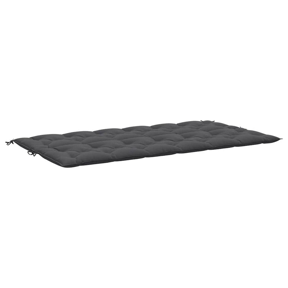 Rico Garden Bench Cushion | Set of 2 | Anthracite Gray Tufted Oxford Fabric