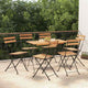 vidaXL Folding Chairs 6 pcs Solid Wood Teak and Steel