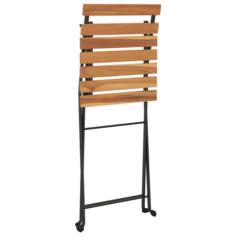 vidaXL Folding Chairs 6 pcs Solid Wood Teak and Steel