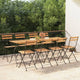 vidaXL Folding Chairs 8 pcs Solid Wood Teak and Steel