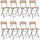 vidaXL Folding Chairs 8 pcs Solid Wood Teak and Steel