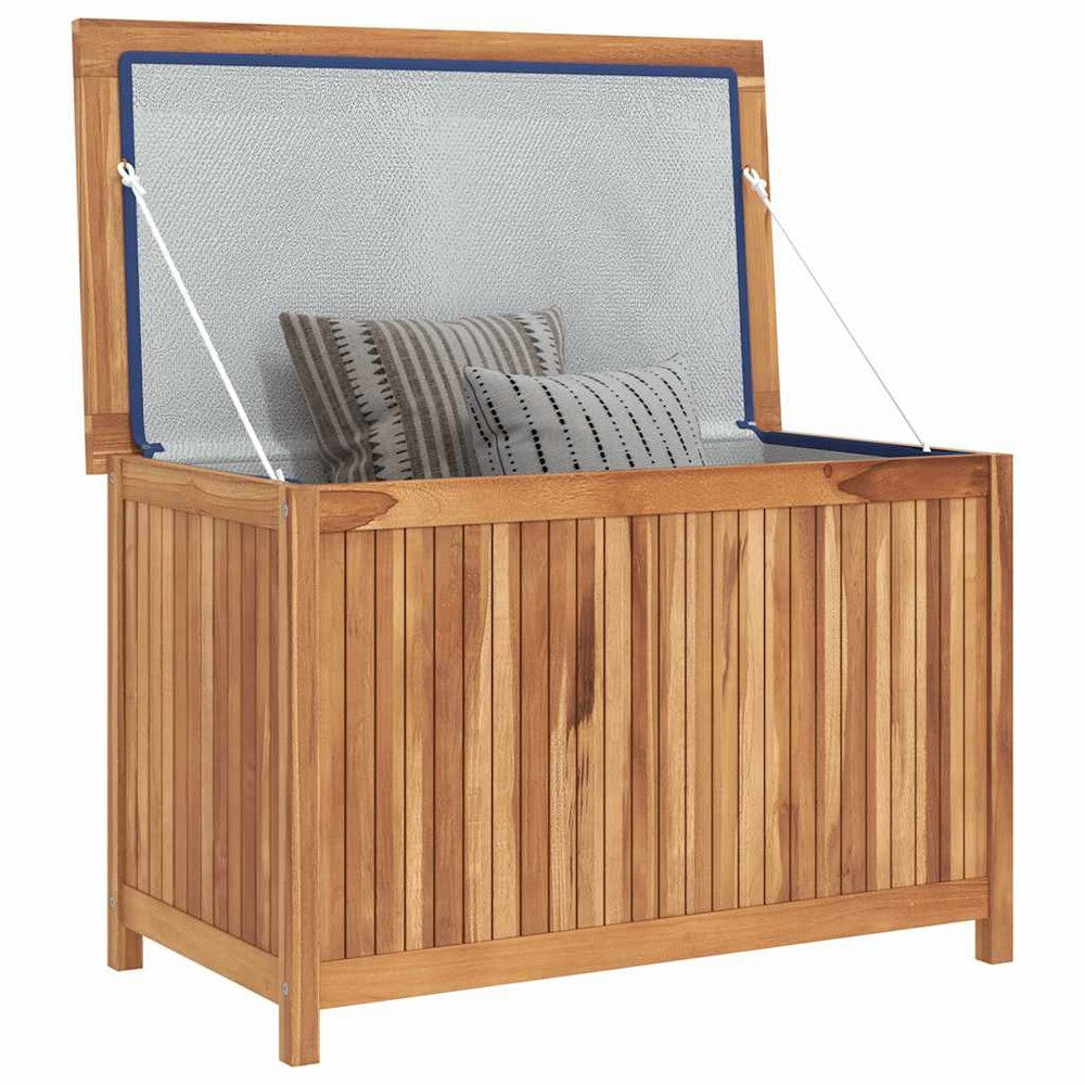 Sayra Outdoor Storage Box | Water Based Finish | Brown Solid Teak Wood 35"