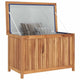 Sayra Outdoor Storage Box | Water Based Finish | Brown Solid Teak Wood 35"