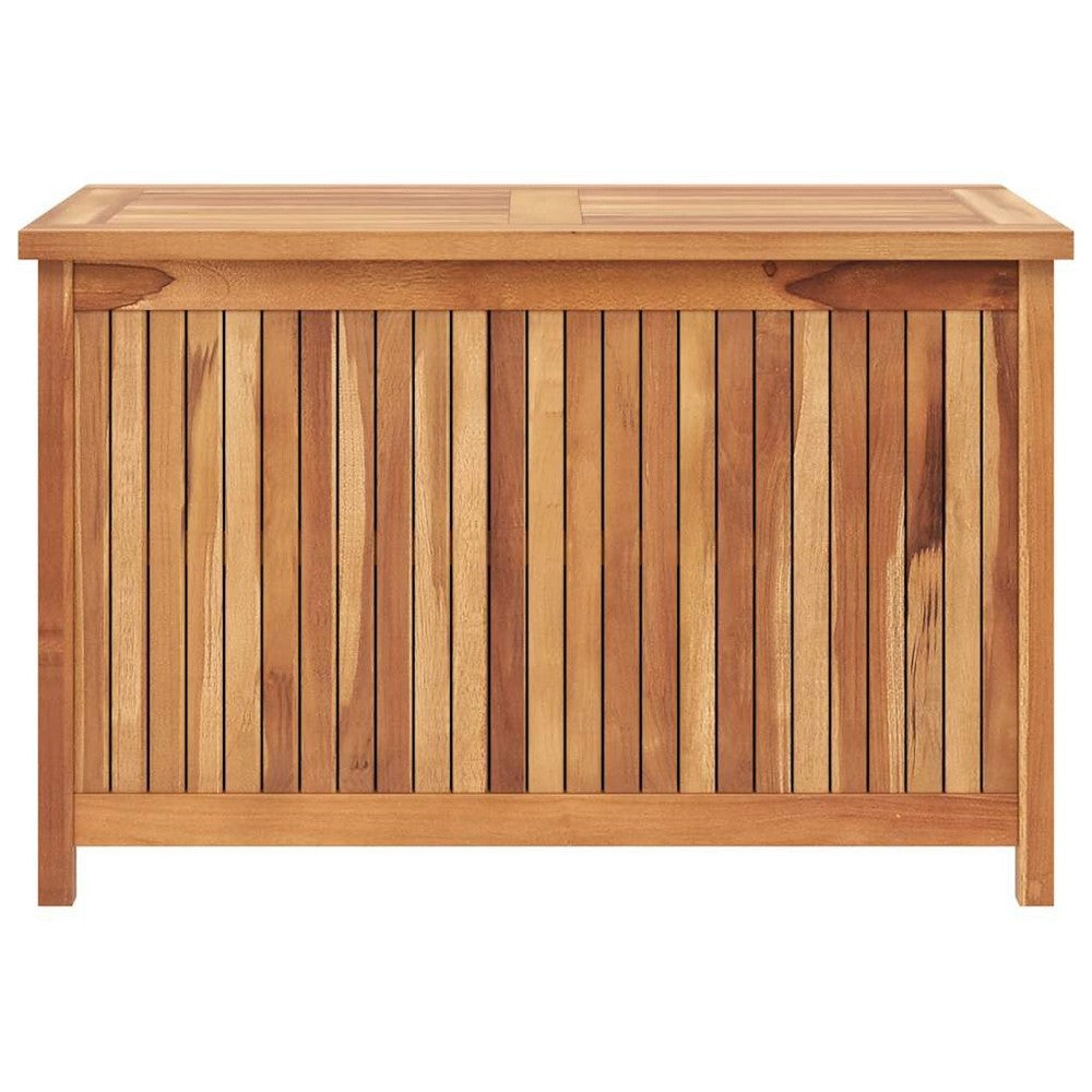 Sayra Outdoor Storage Box | Water Based Finish | Brown Solid Teak Wood 35"
