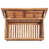 Sayra Outdoor Storage Box | Water Based Finish | Brown Solid Teak Wood 35"