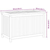 Sayra Outdoor Storage Box | Water Based Finish | Brown Solid Teak Wood 35"