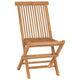 Jade Foldable Garden Chairs | Slatted Design | Set of 4 | Solid Teak Wood