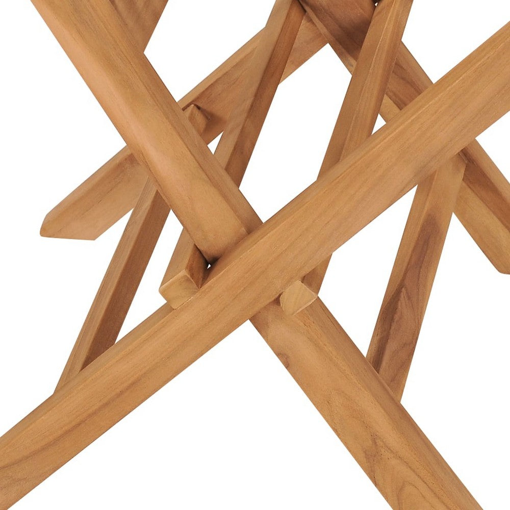 Jade Foldable Garden Chairs | Slatted Design | Set of 4 | Solid Teak Wood