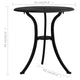 Vysa Round Garden Table with Decorative Inlays | Black Cast Aluminum 24"