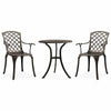 vidaXL 3 Piece Bistro Set Cast Aluminum Bronze