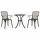 vidaXL 3 Piece Bistro Set Cast Aluminum Bronze