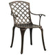 vidaXL 3 Piece Bistro Set Cast Aluminum Bronze