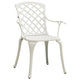 vidaXL 3 Piece Bistro Set Cast Aluminum White