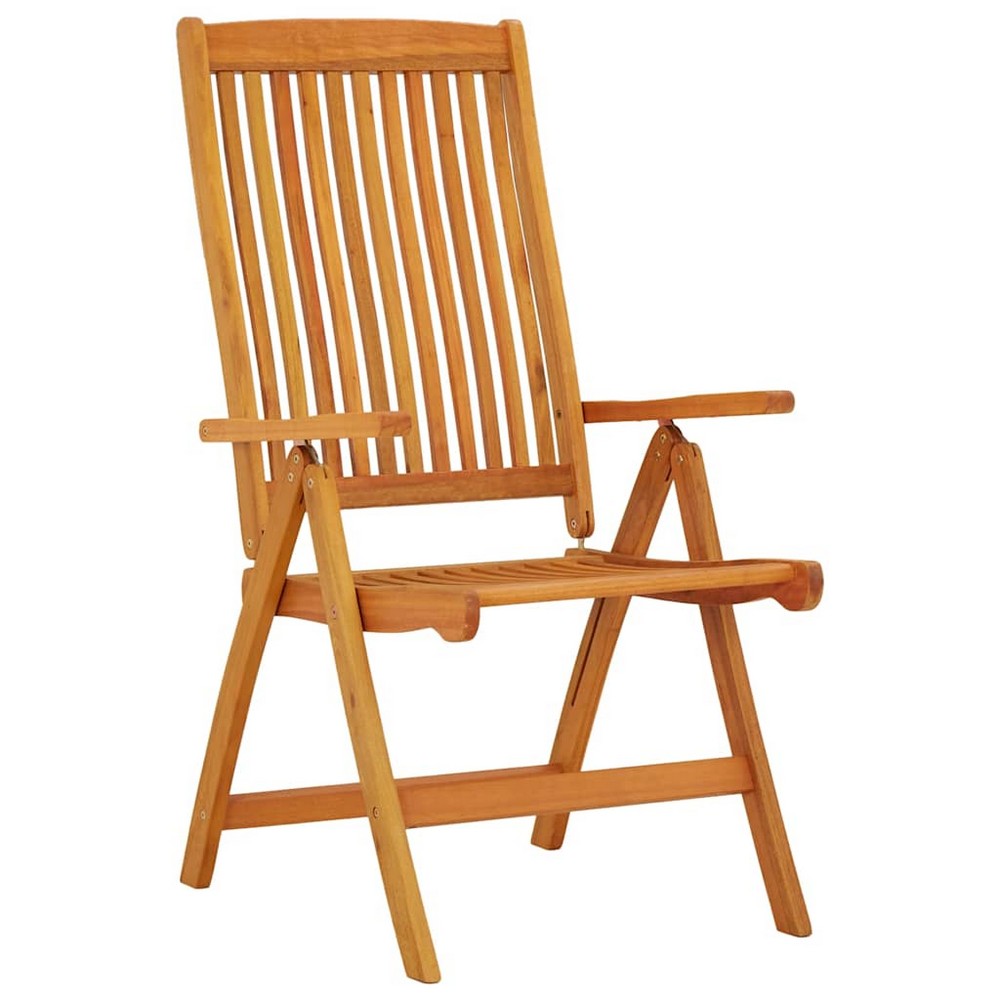 Savio Foldable Outdoor Garden Chair | Set of 2 | Brown Eucalyptus Wood