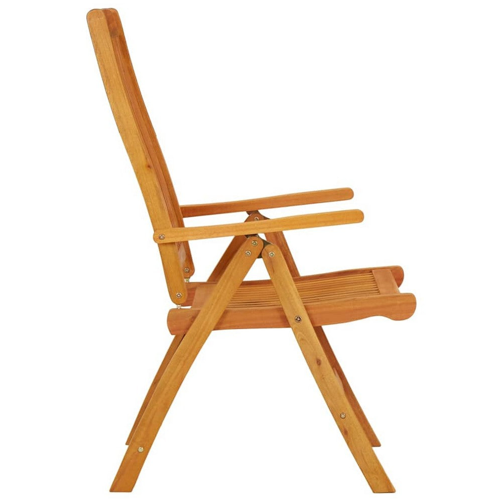 Savio Foldable Outdoor Garden Chair | Set of 2 | Brown Eucalyptus Wood