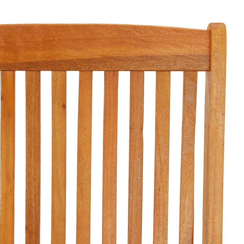 Savio Foldable Outdoor Garden Chair | Set of 2 | Brown Eucalyptus Wood