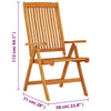 Savio Foldable Outdoor Garden Chair | Set of 2 | Brown Eucalyptus Wood