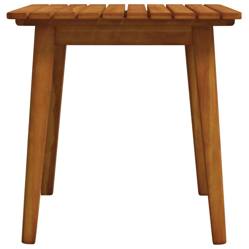 Henry Bistro Set with Black Rattan Chairs & Table | Solid Acacia Wood