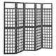 vidaXL 5-Panel Room Divider/Trellis Solid Fir Wood Black 79.3"x70.9