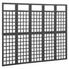 vidaXL 5-Panel Room Divider/Trellis Solid Fir Wood Black 79.3"x70.9