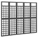 vidaXL 5-Panel Room Divider/Trellis Solid Fir Wood Black 79.3"x70.9
