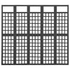 vidaXL 5-Panel Room Divider/Trellis Solid Fir Wood Black 79.3"x70.9