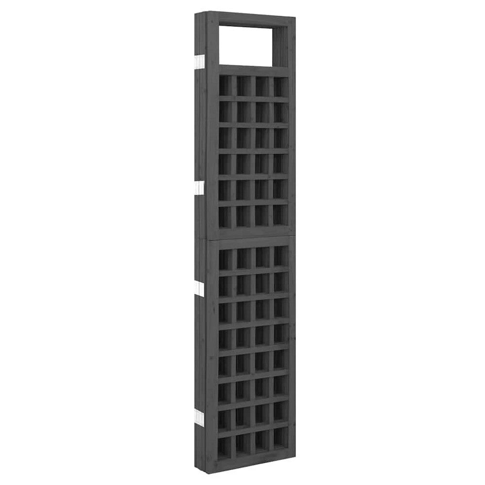 vidaXL 5-Panel Room Divider/Trellis Solid Fir Wood Black 79.3"x70.9