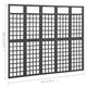vidaXL 5-Panel Room Divider/Trellis Solid Fir Wood Black 79.3"x70.9