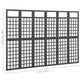 vidaXL 6-Panel Room Divider/Trellis Solid Fir Wood Black 95.5"x70.9