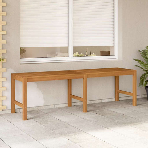 Rinie 3 Seater Garden Bench | Slatted Design | Brown Solid Teak Wood 59"