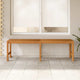 Rinie 3 Seater Garden Bench | Slatted Design | Brown Solid Teak Wood 59"