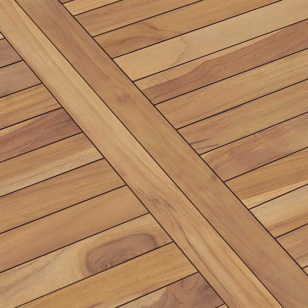 Kinara Rectangular Dining Table | Brown Solid Teak Wood 47"