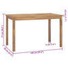 Kinara Rectangular Dining Table | Brown Solid Teak Wood 47"