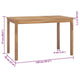 Kinara Rectangular Dining Table | Brown Solid Teak Wood 47"