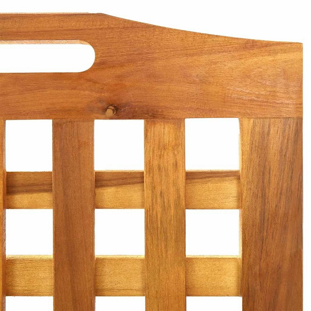 vidaXL 4-Panel Room Divider 63.8"x0.8"x70.9" Solid Wood Acacia