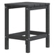 Silva Square Outdoor Table with Steel Accents | Anthracite HDPE 15"
