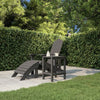 Silva Square Outdoor Table with Steel Accents | Anthracite HDPE 15"