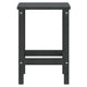 Silva Square Outdoor Table with Steel Accents | Anthracite HDPE 15"