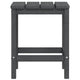 Silva Square Outdoor Table with Steel Accents | Anthracite HDPE 15"