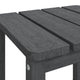 Silva Square Outdoor Table with Steel Accents | Anthracite HDPE 15"